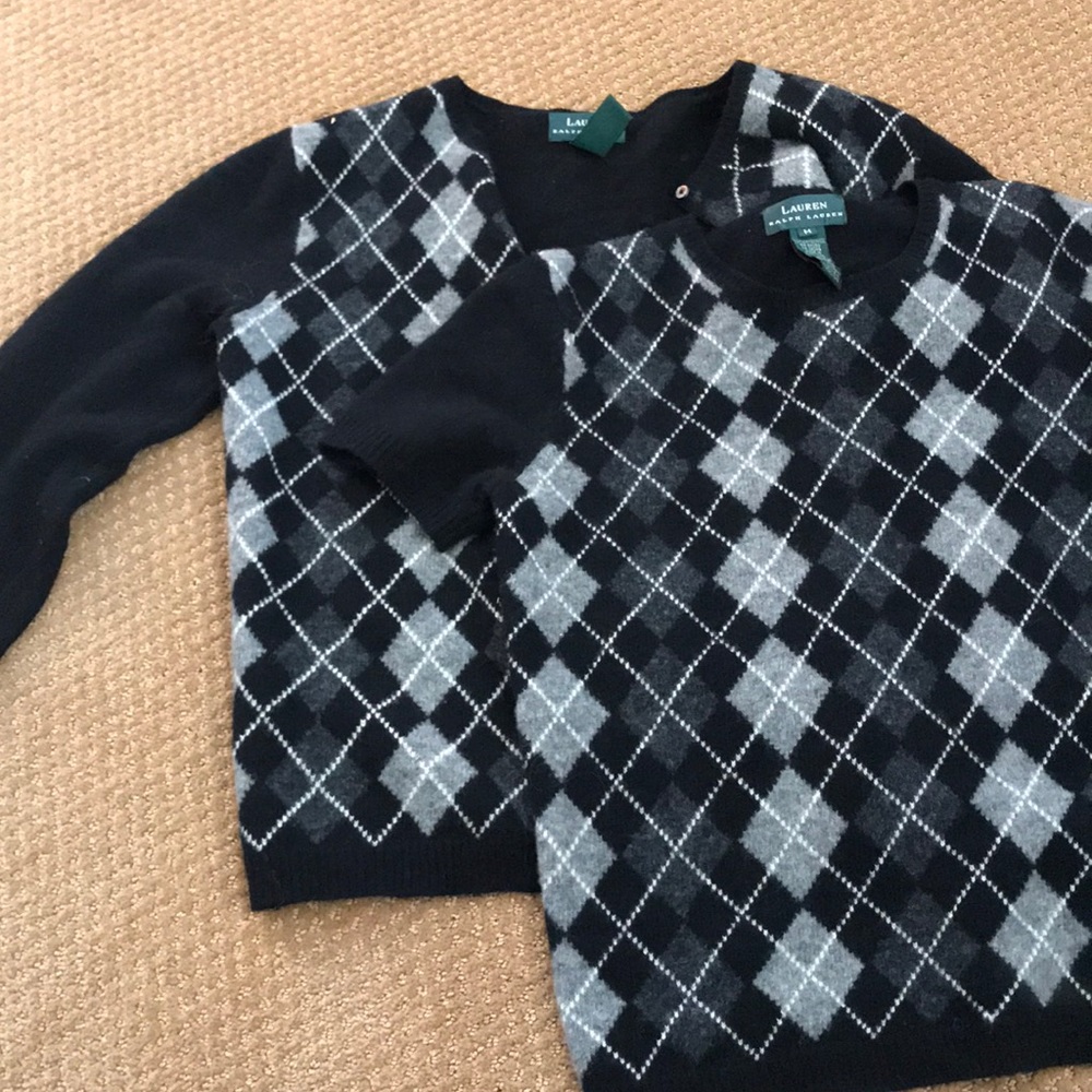 Ralph Lauren cardigan sweater set, medium.